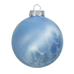 Kerstballen-Othmar Decorations Luxe kerstballen - 4x -8 cm - blauw -glas