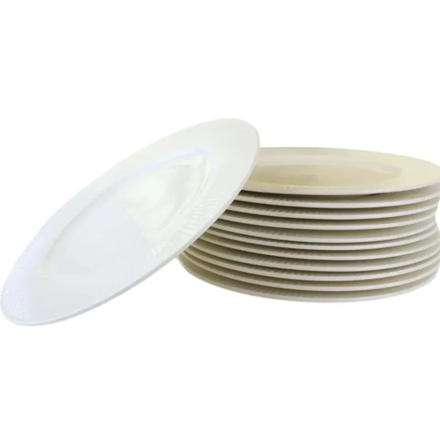 OTIX Dinerborden Bordenset 12 Persoons 27cm Wit Porselein LUNA