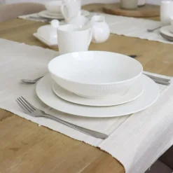OTIX Dinerborden Bordenset 12 Persoons 27cm Wit Porselein LUNA