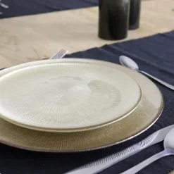 OTIX Dinerborden Bordenset 6 Persoons Goud Onderborden Kerst 27cm