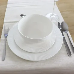 Dinerborden|Borden-OTIX Dinerborden Bordenset 6 Persoons 27cm Wit Porselein LUNA