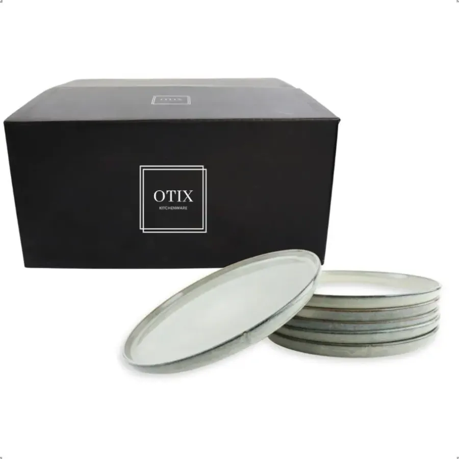 Dinerborden|Borden-OTIX Dinerborden Bordenset 6 Persoons 27cm Aardewerk BEECH