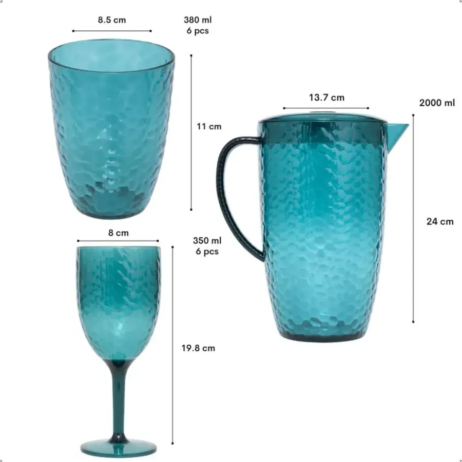 Waterglazen-OTIX Drinkglazen Wijnglazen Kan Harbor - Blauw