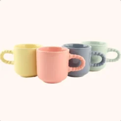 OTIX Espresso Kopjes Koffiekopjes Set van 4 Koffietassen 120 ml Aardewerk