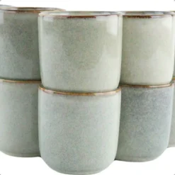 OTIX Espresso Kopjes Set van 12 Koffiekopjes 80ml Mokken Aardewerk