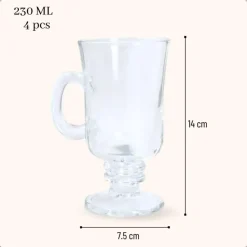 Koffieglazen-OTIX Irish Coffee glazen Latte macchiato Koffietassen 4 stuks 240ml