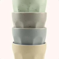 OTIX Koffie Kopjes 4 Stuks 250 ml Zonder Oor Koffietassen Porselein