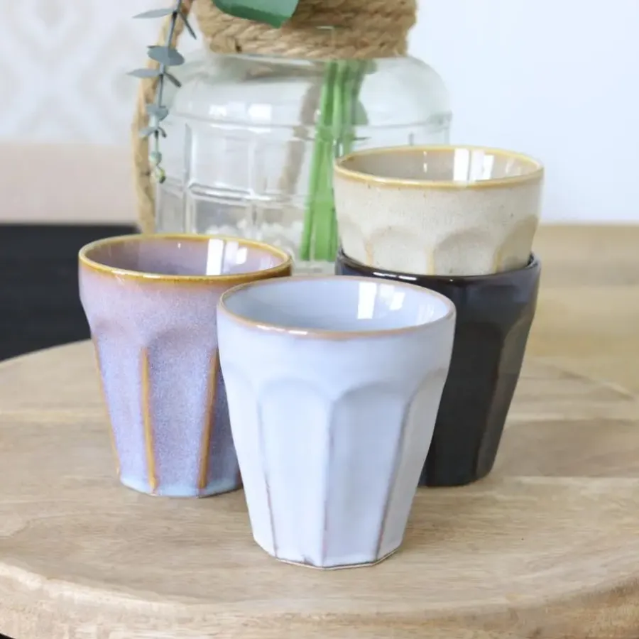 Kopjes, Mokken En Bekers-OTIX Koffie Kopjes 8 Stuks 250 ml Zonder Oor Koffietassen Porselein Hittebest...