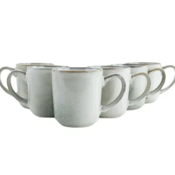 OTIX Koffiekopjes Met Oor Set van 6 Koffietassen Groot Theemok 420ML Aardewer...