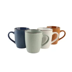 OTIX Koffiekopjes met Oor Koffietassen Set van 4 Verschillende kleuren