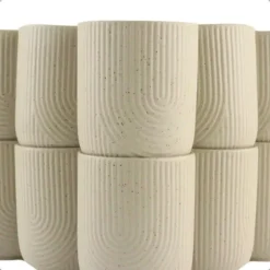Serviessets-OTIX Koffiekopjes Set van 12 Kopjes 190ml 300ml met Set van 6 Soep