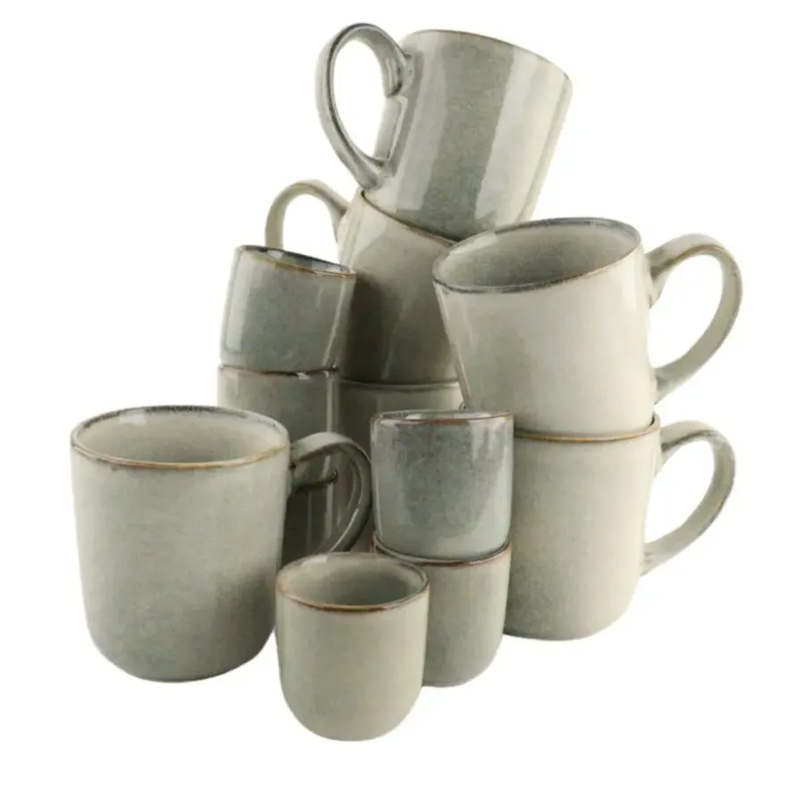 Koffieglazen-OTIX Koffiekopjes Set van 12 Espresso Kopjes 80ml 420ml Koffietassen