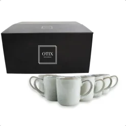 Koffieglazen-OTIX Koffiekopjes Set van 12 Espresso Kopjes 80ml 420ml Koffietassen