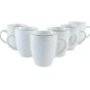 Kopjes, Mokken En Bekers-OTIX Mokken Set Wit met Goud 200ml Porselein 6 stuks DAISY