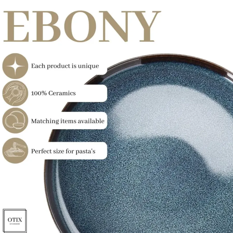 OTIX Ontbijtborden Bordenset 6 Persoons 21cm Dessertbord Ontbijtborden Blauw...