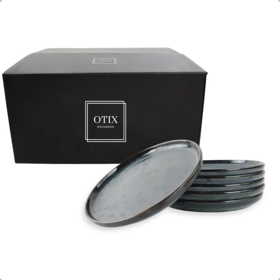OTIX Ontbijtborden Bordenset 6 Persoons 21cm Dessertbord Ontbijtborden Blauw...