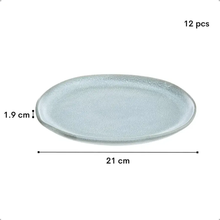 OTIX Ontbijtborden Bordenset 12 Persoons Dessertbord 21cm Aardewerk
