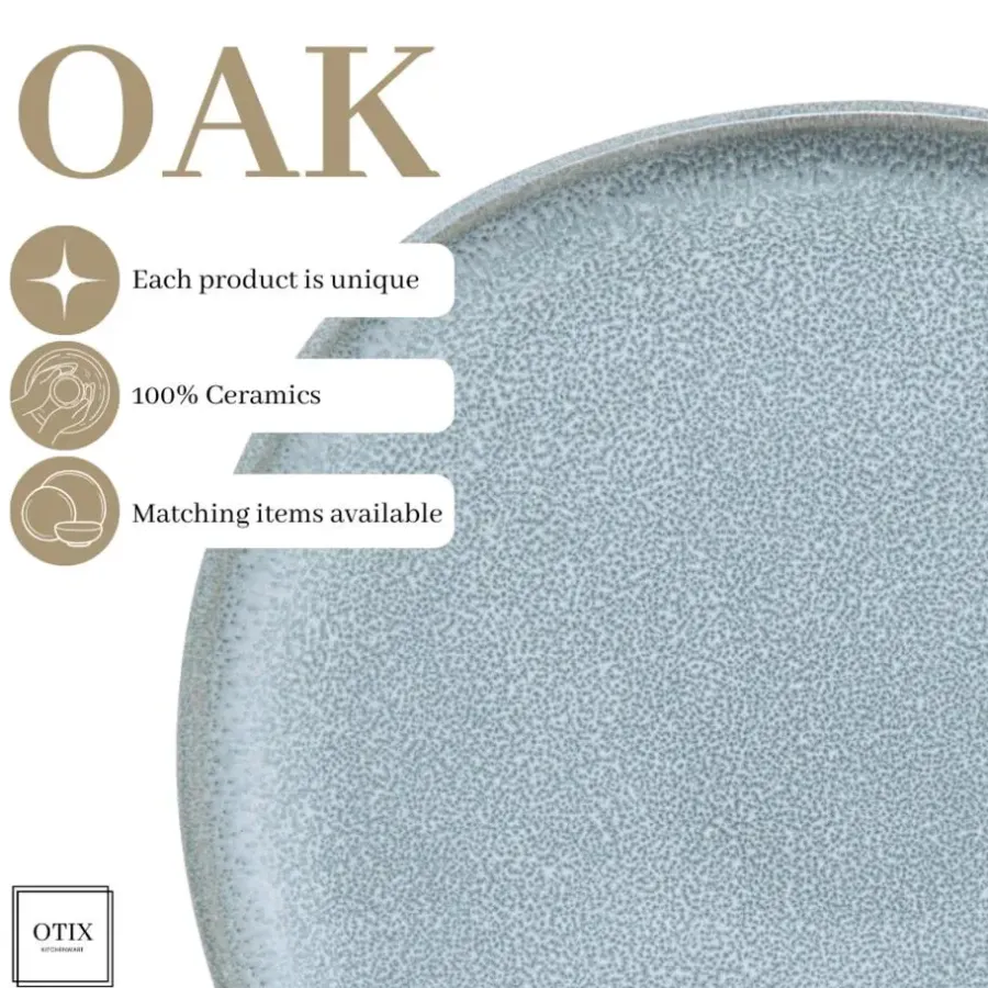OTIX Ontbijtborden Bordenset 12 Persoons Dessertbord 21cm Aardewerk