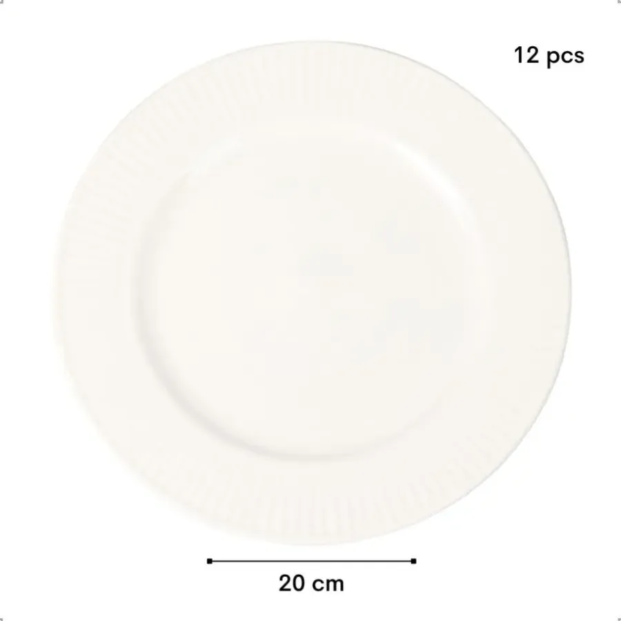 OTIX Ontbijtborden Bordenset 12 Persoons 20cm Dessertbord Ontbijtbo...