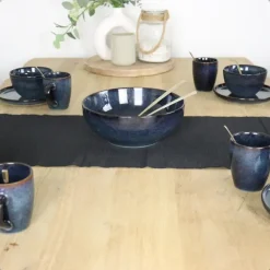 OTIX Serviesset Bordenset 6 Persoons 19-delig met Serveerschaal Koffiekopjes...