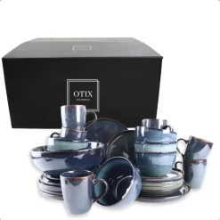 Serviessets-OTIX Serviesset 25-delig Bordenset Saladeschaal Koffiekopjes Ontbij...