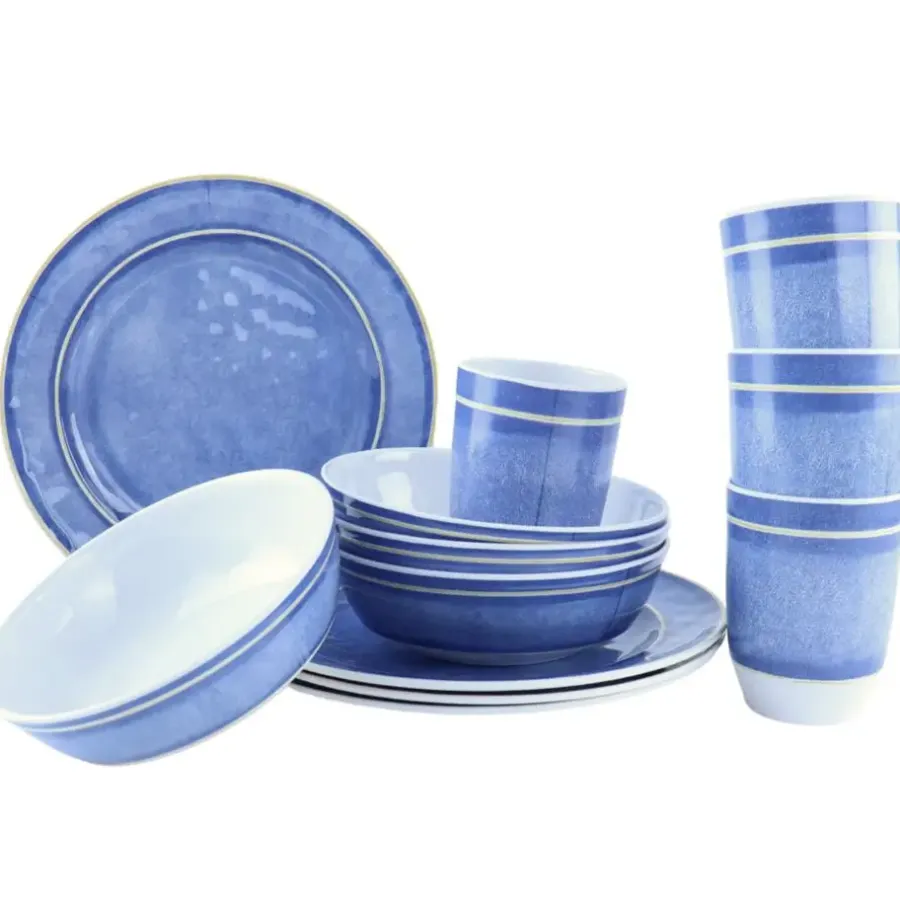 OTIX Serviessets 12 Delig Navara - Blauw
