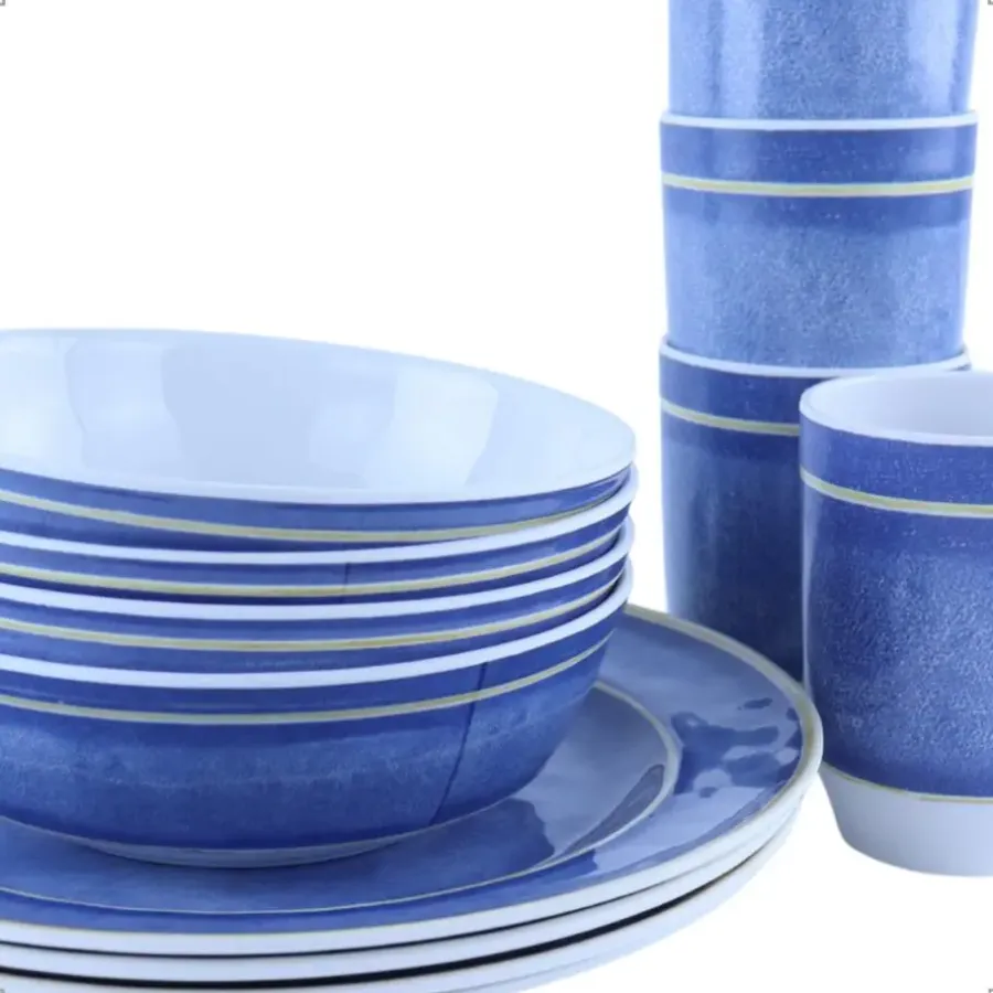 OTIX Serviessets 12 Delig Navara - Blauw