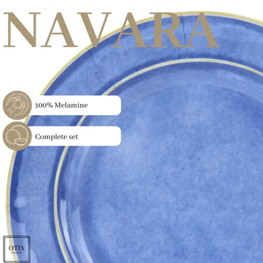 OTIX Serviessets 12 Delig Navara - Blauw