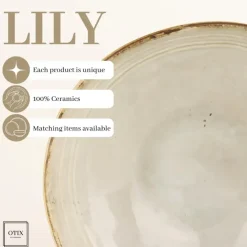 OTIX Soepkommen 6 Persoons Beige 15cm Soeptassen Keramiek LILY