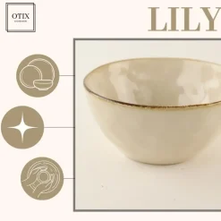 Kommen-OTIX Soepkommen 12 Persoons Beige 620ml Keramiek MAPLE