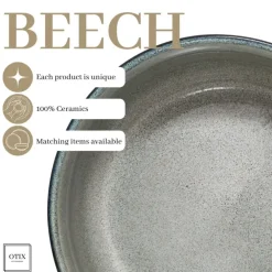 OTIX Soepkommen Zonder Oor Set van 6 Schaaltjes 600ml Grijs Aardewerk BEECH