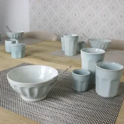 Kommen-OTIX Soepkommen Zonder Oor Set van 12 Schaaltjes 560ml Licht Blauw ELM