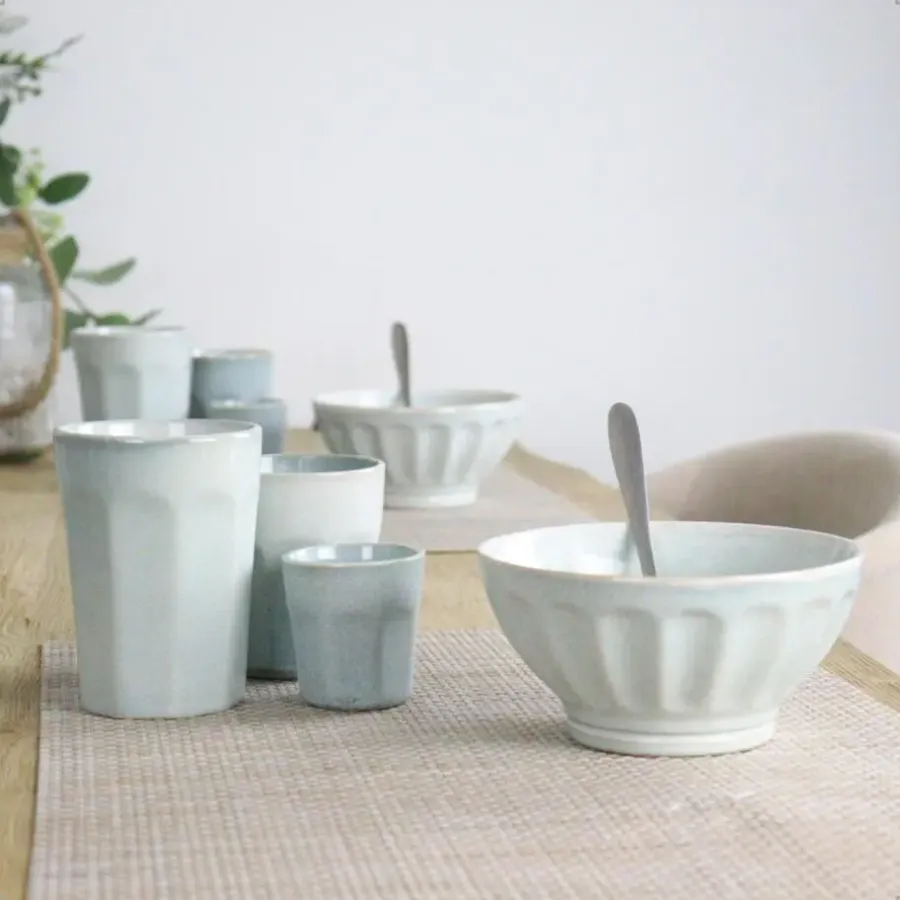Kommen-OTIX Soepkommen Zonder Oor Set van 12 Schaaltjes 560ml Licht Blauw ELM