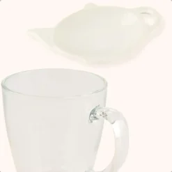 OTIX Theeglazen 6 stuks met 4 Theezakjeshouders Porcelein 350 ml Glas