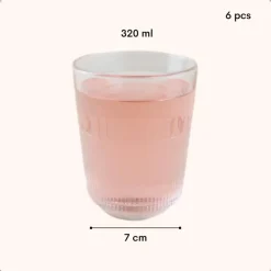 OTIX Waterglazen Drinkglazen Limonade 320ml Set van 4