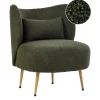 Fauteuils-Beliani OTSBY II - Fauteuil - Donkergroen - Bouclé
