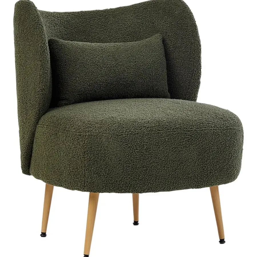 Fauteuils-Beliani OTSBY II - Fauteuil - Donkergroen - Bouclé