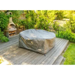 Tuinmeubelbeschermers-Outdoor Covers ovale tuinsethoes 245x200x80 cm