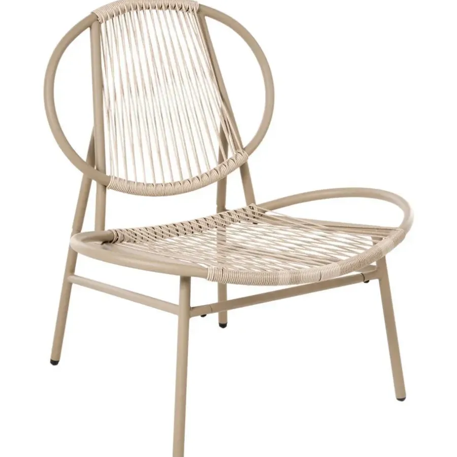 Leen Bakker OVARO - Bistroset - Beige - PE rotan