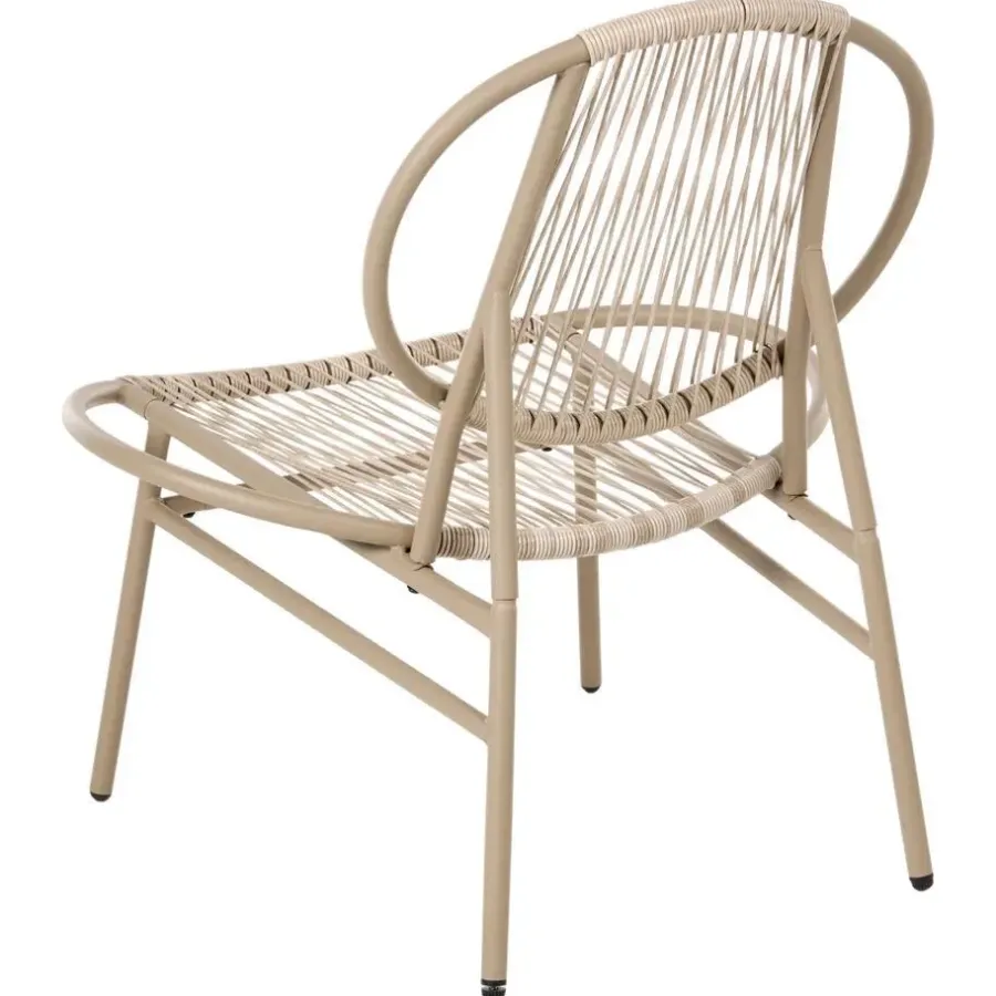 Leen Bakker OVARO - Bistroset - Beige - PE rotan