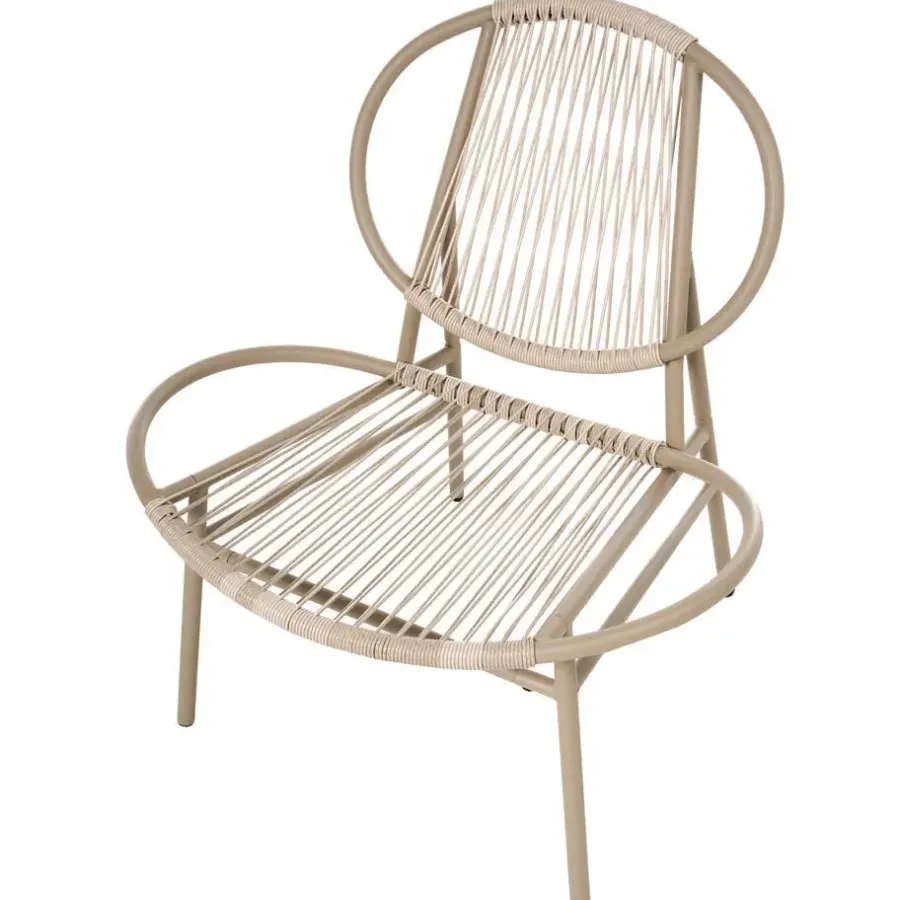 Leen Bakker OVARO - Bistroset - Beige - PE rotan