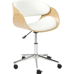 Bureaustoelen|Bureaustoelen-Leen Bakker PALATKA - Bureaustoel - Lichthout/Zwart - Kunstleer