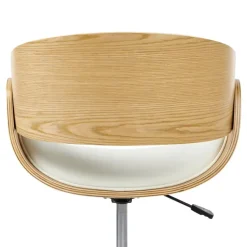 Bureaustoelen|Bureaustoelen-Leen Bakker PALATKA - Bureaustoel - Lichthout/Zwart - Kunstleer