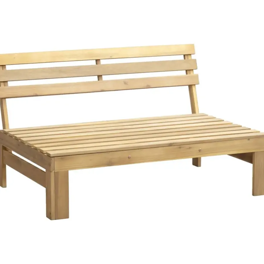 Leen Bakker Palletbank Perugia - naturel - 70x120x86 cm