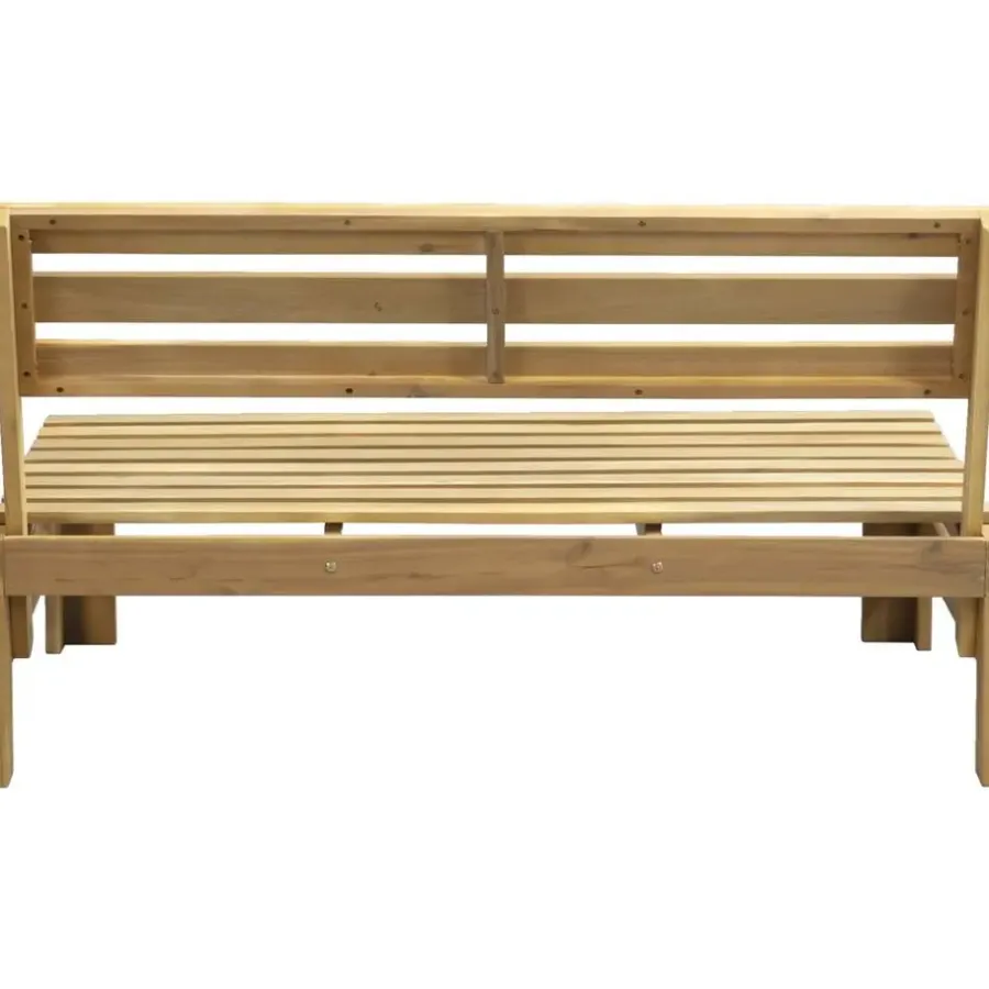 Leen Bakker Palletbank Perugia - naturel - 70x120x86 cm