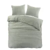 Papillon dekbedovertrek Brienz flanel - 200x200/220cm - Groen