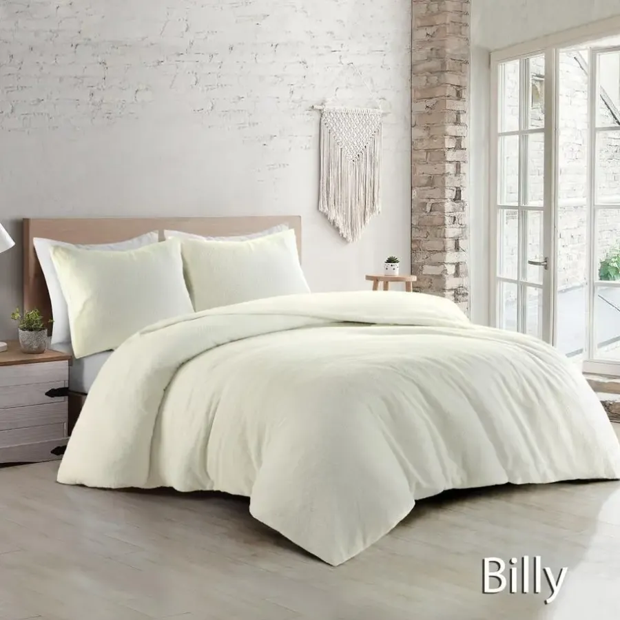 1-Persoons Dekbedovertrekken-Papillon dekbedovertrek Billy - 140x200/220 cm - Ivoor