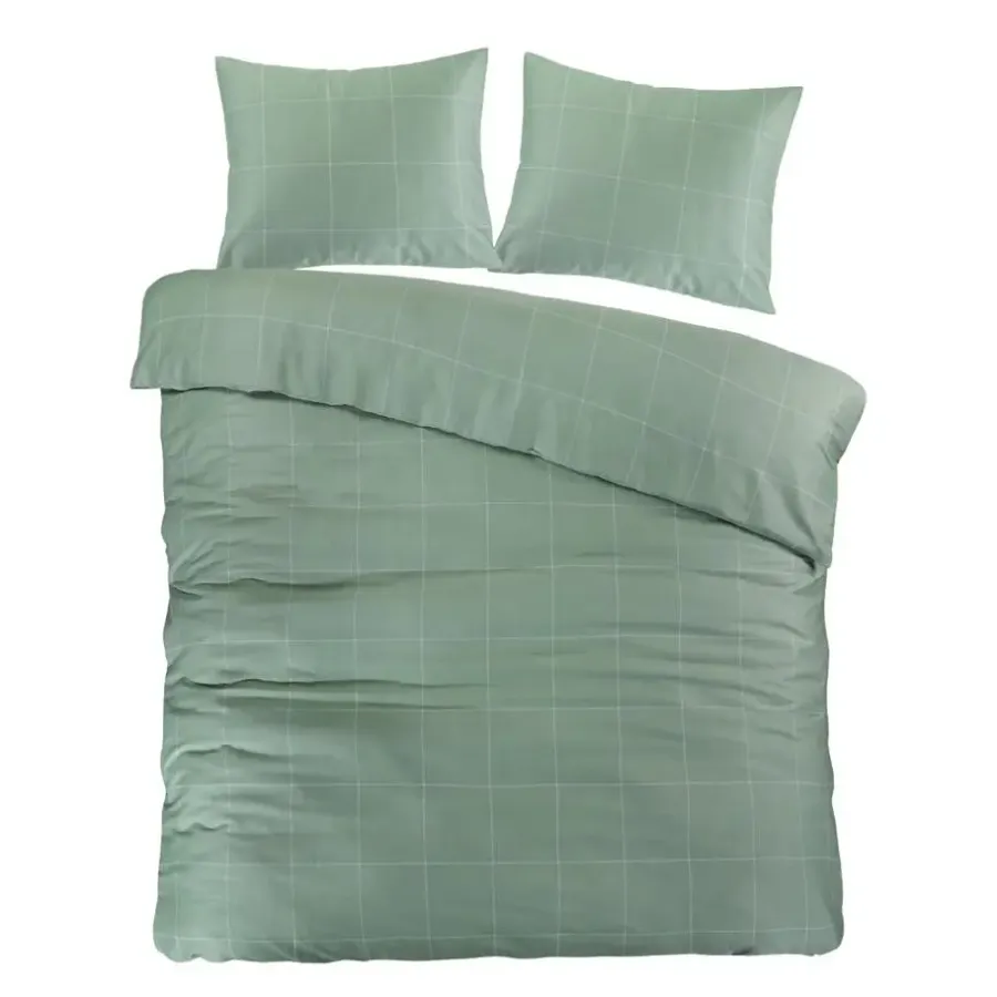 2-Persoons Dekbedovertrekken-Papillon dekbedovertrek Cadiz - 200x200/220 cm - Groen