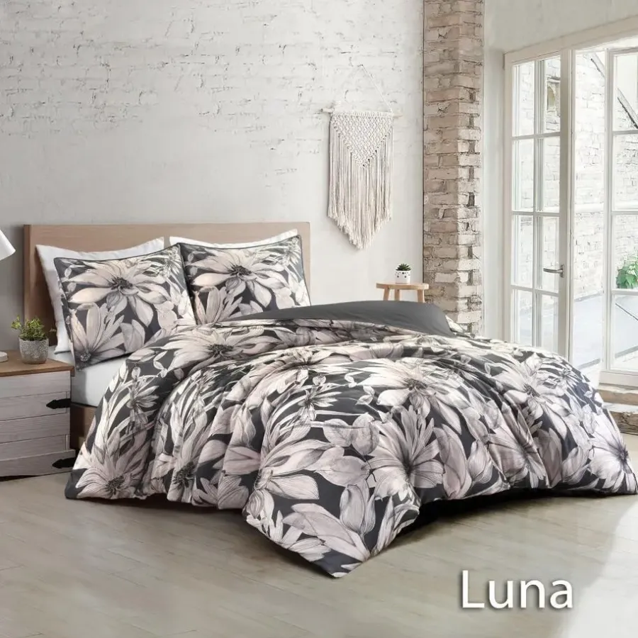 1-Persoons Dekbedovertrekken-Papillon Luna Dekbedovertrek - Eenpersoons - 140x200/220 cm - Navy