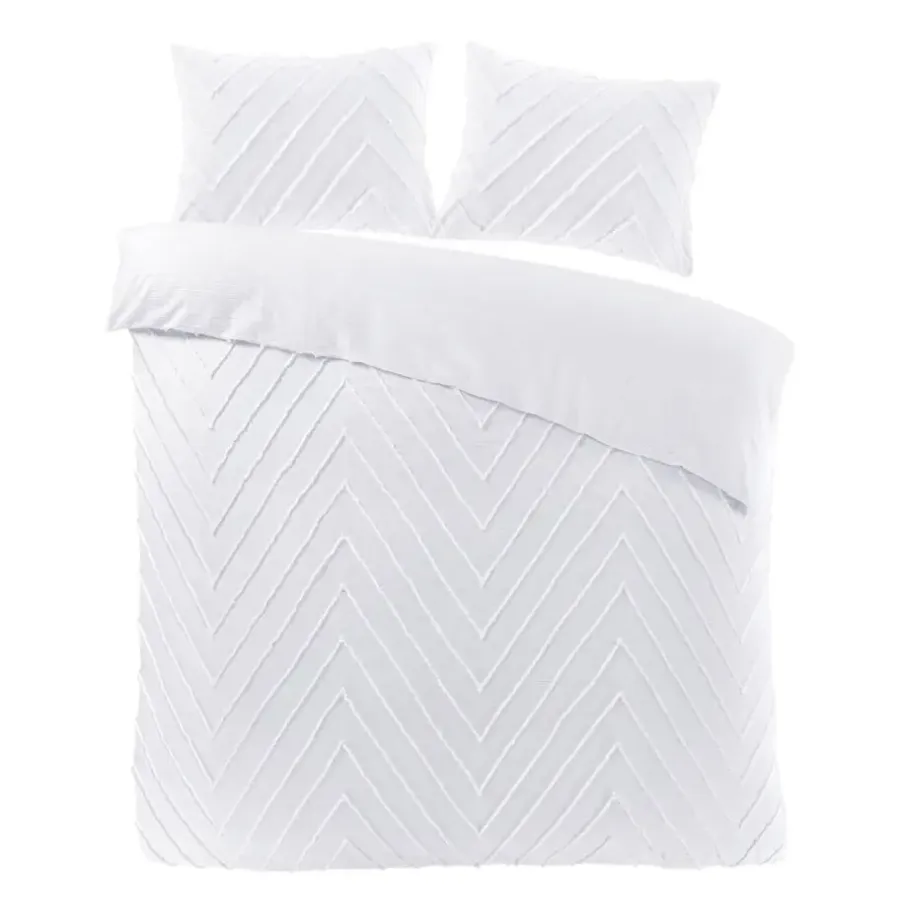 Lits-Jumeaux Dekbedovertrekken-Papillon Valencia Dekbedovertrek - Lits-jumeaux - 240x200/220 cm - Wit